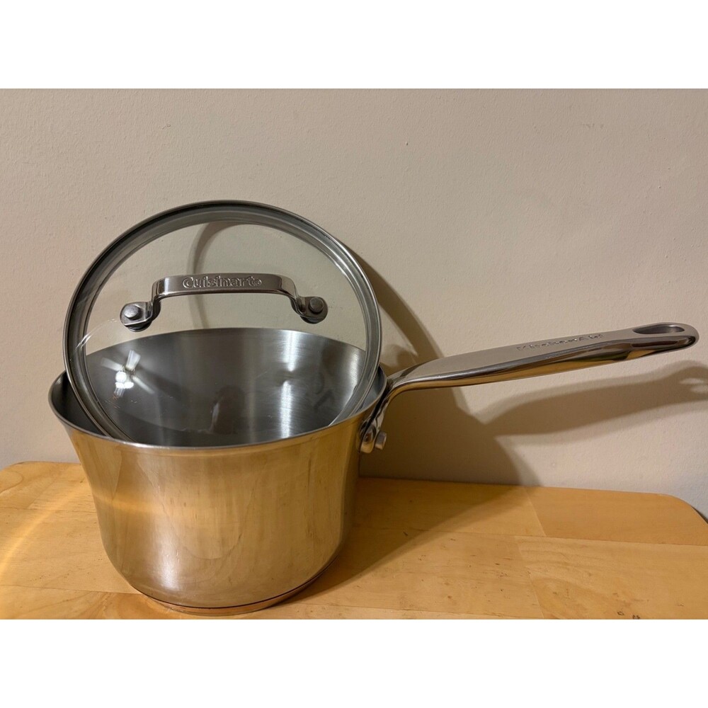 KitchenAid Stainless Steel 1-3/4 QT Full Cap Metal Copper Bottom Saucepan